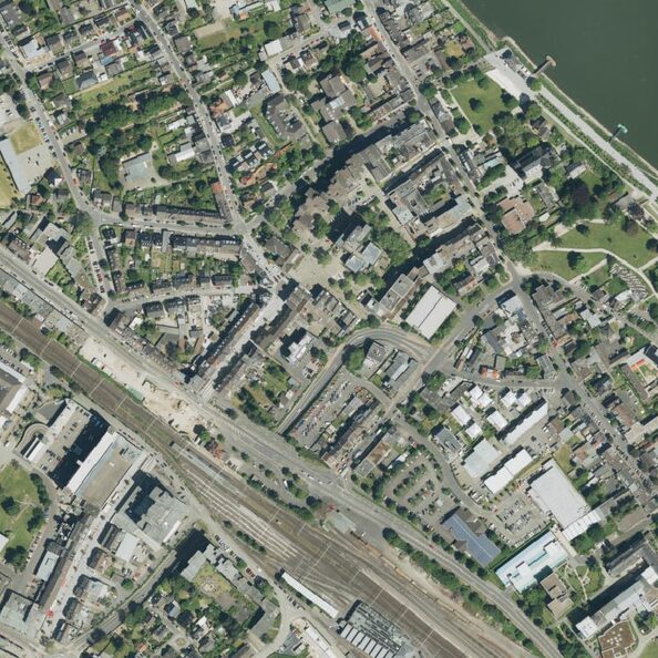 Luftbild der Wesselingen Innenstadt