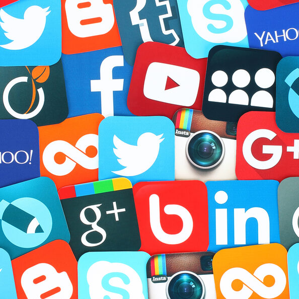 Icons zu social-media-Kanälen