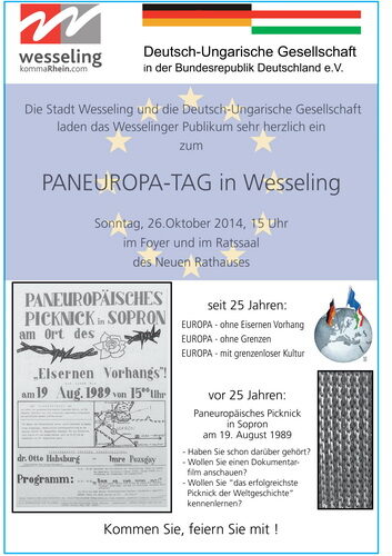 Plakat zum PANEUROPATAG 2014